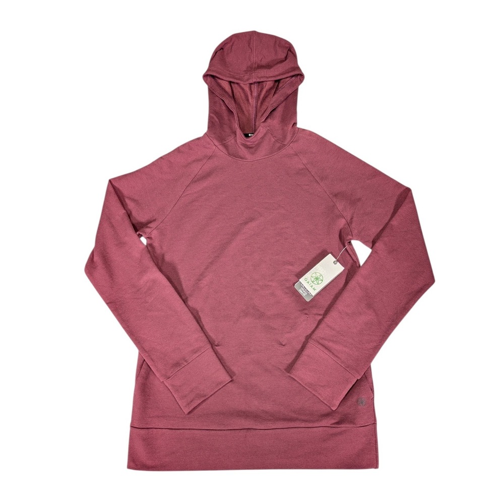 Gaiam Mens Fitness Slim Fit Pullover Hoodie Burgundy Small NWT